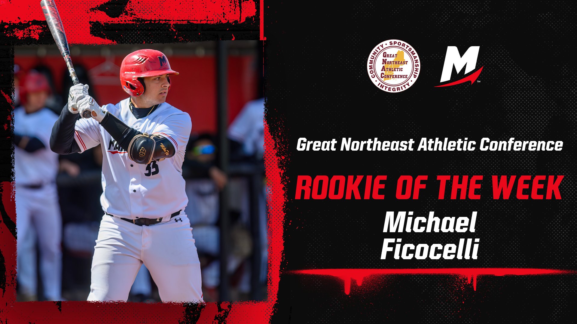 Ficocelli Named GNAC Baseball Rookie of the Week