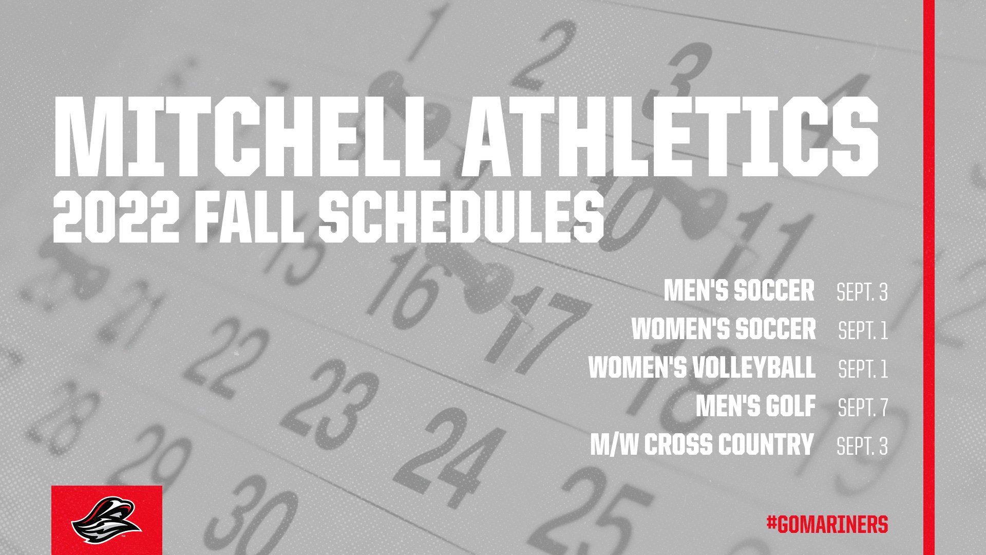 Mitchell's 2022 Fall Schedules Released