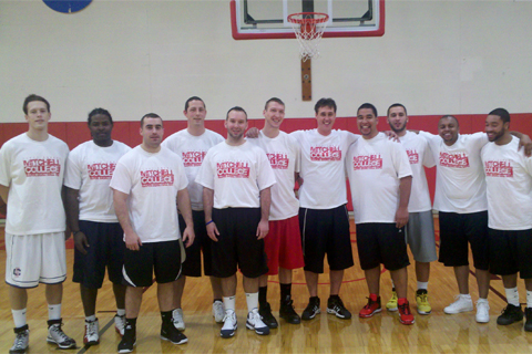 Former MBB Players Return to Campus for Alumni Game