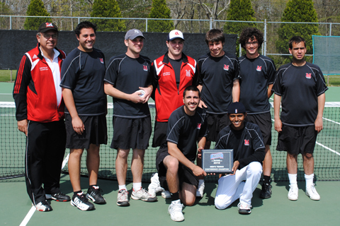 Men's Tennis Wins Eight Titles at NECC Championship