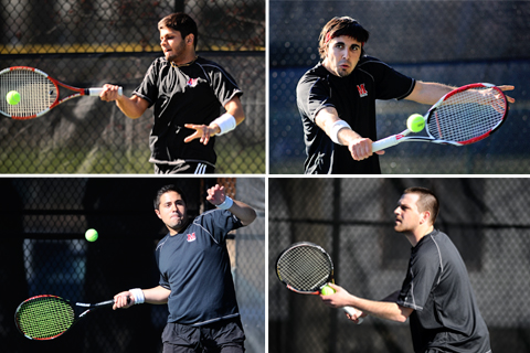 Men's Tennis Places Four on All-Conference Teams