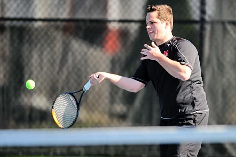 Men's Tennis Tops Wheelock 9-0