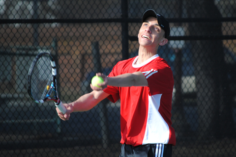 Men's Tennis Wins NECC Opener at Lesley