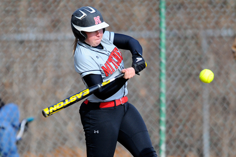 Softball Slugs to Sweep at Regis