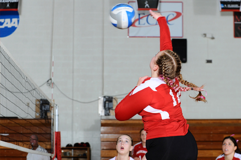 Volleyball falls 3-1 at Bay Path