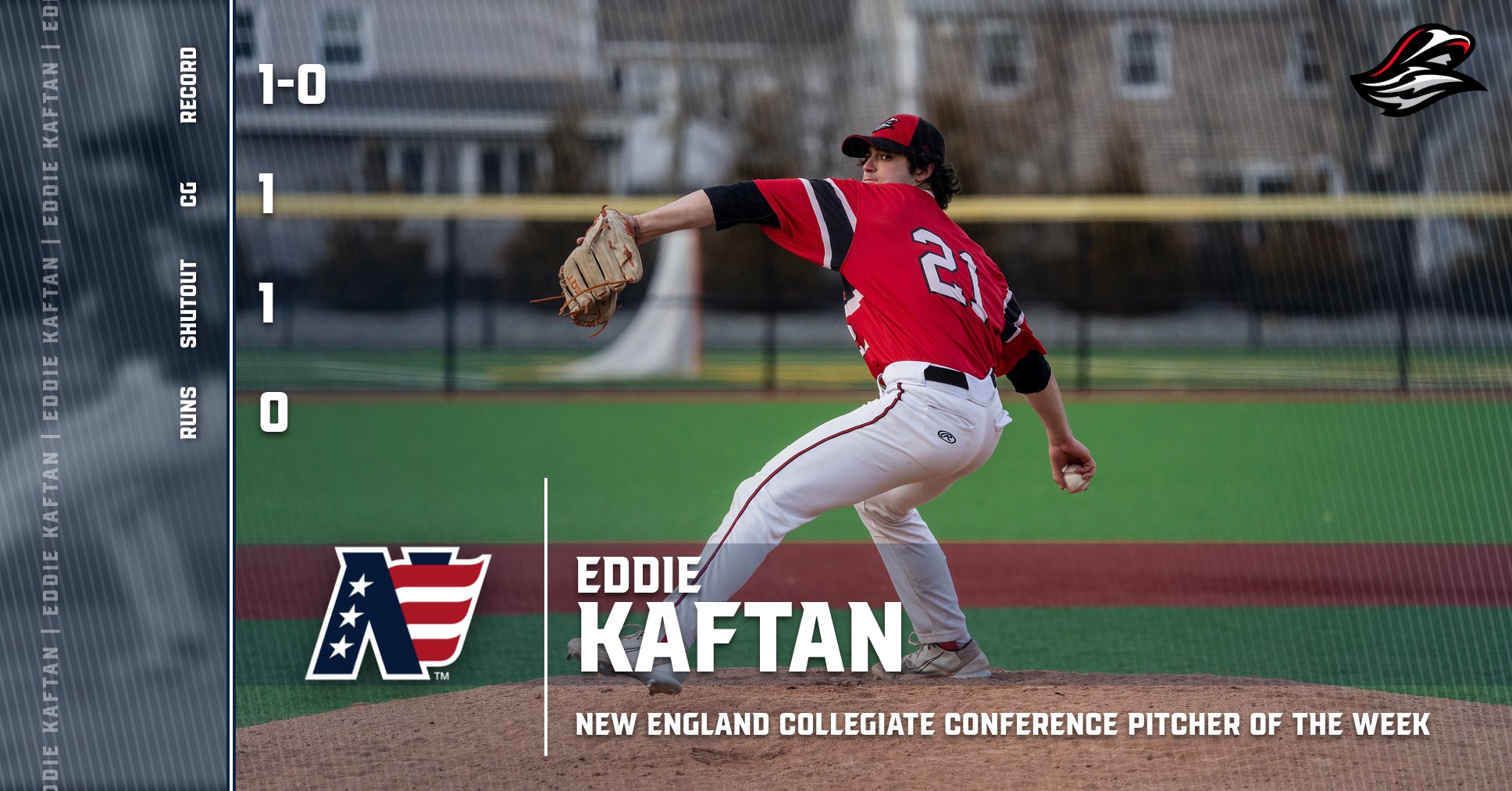 Kaftan Named NECC Pitcher of the Week