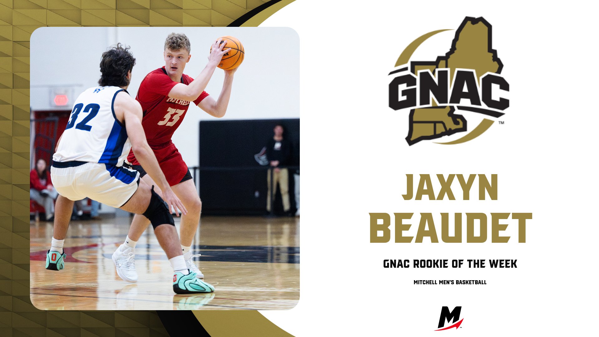 Beaudet Named GNAC Men&rsquo;s Basketball Rookie of the Week