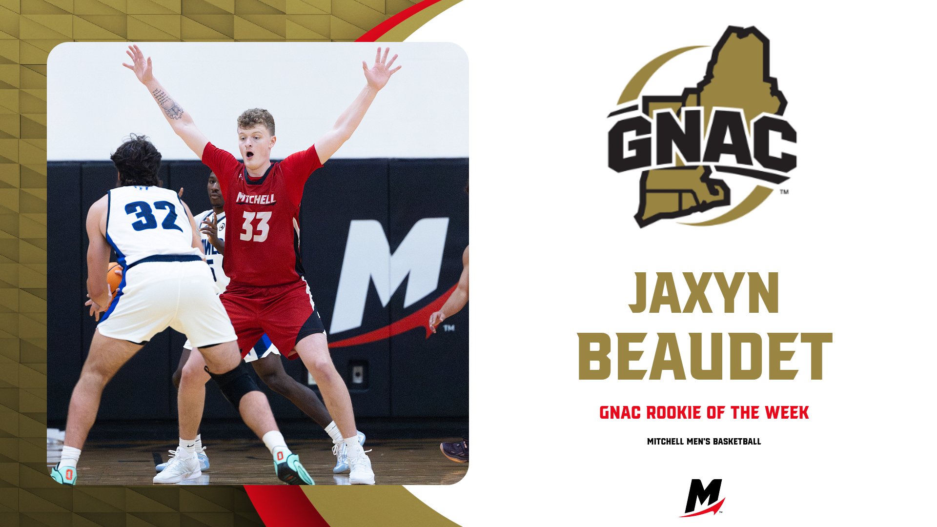 Beaudet Repeats as GNAC Men&rsquo;s Basketball Rookie of the Week