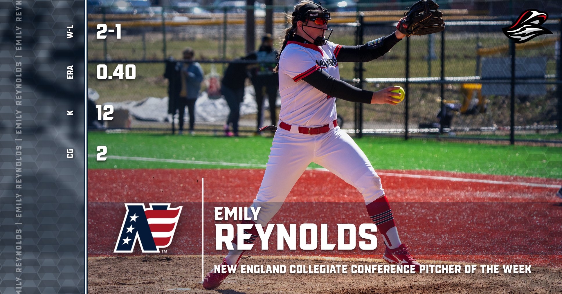 Reynolds Named NECC Pitcher of the Week
