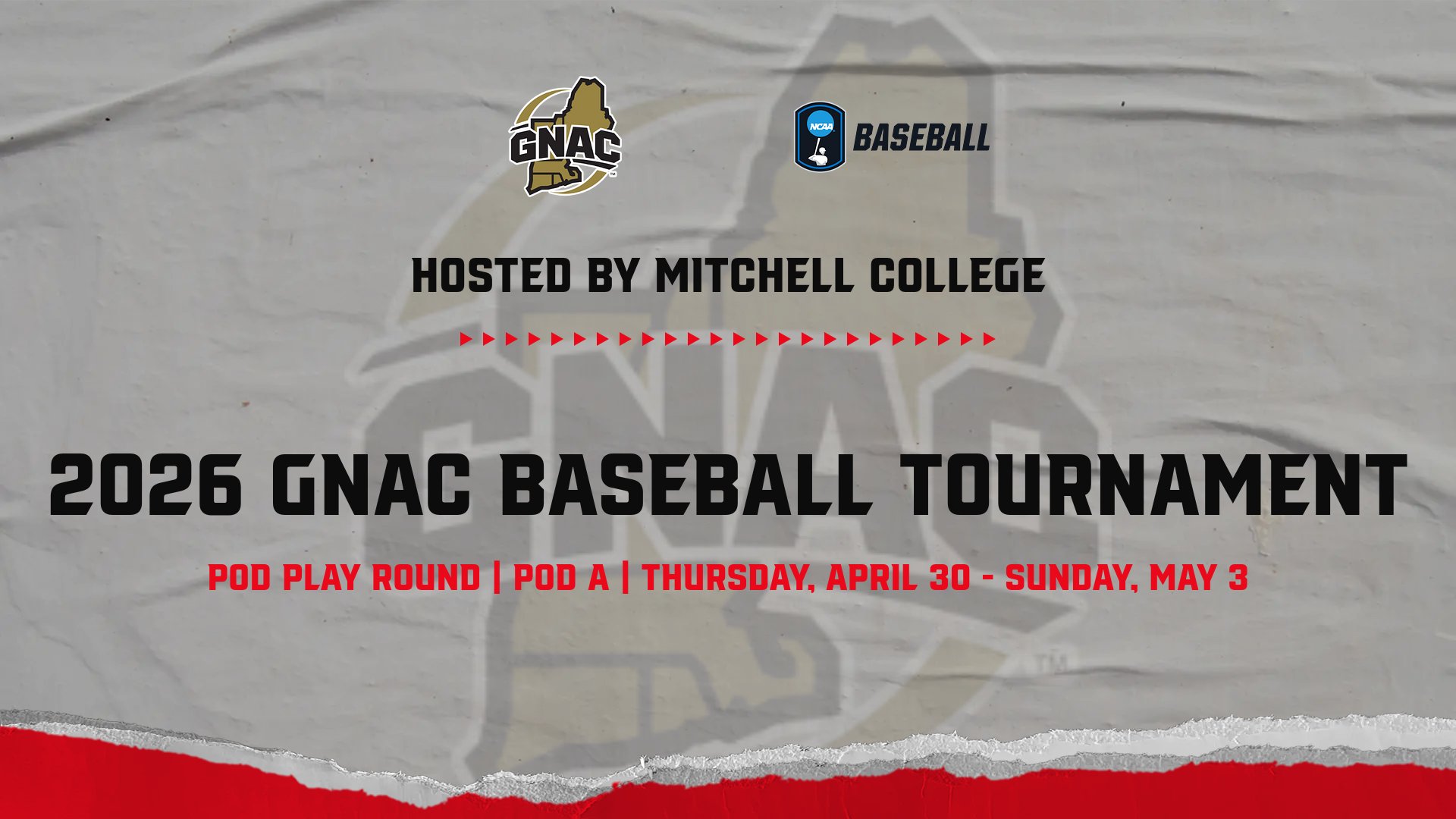 No. 1 Mitchell Hosts Opening Weekend of GNAC Baseball Tournament