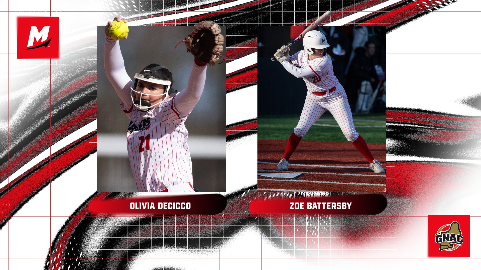 DeCicco &amp; Battersby Named to GNAC Softball All-Conference Second Team