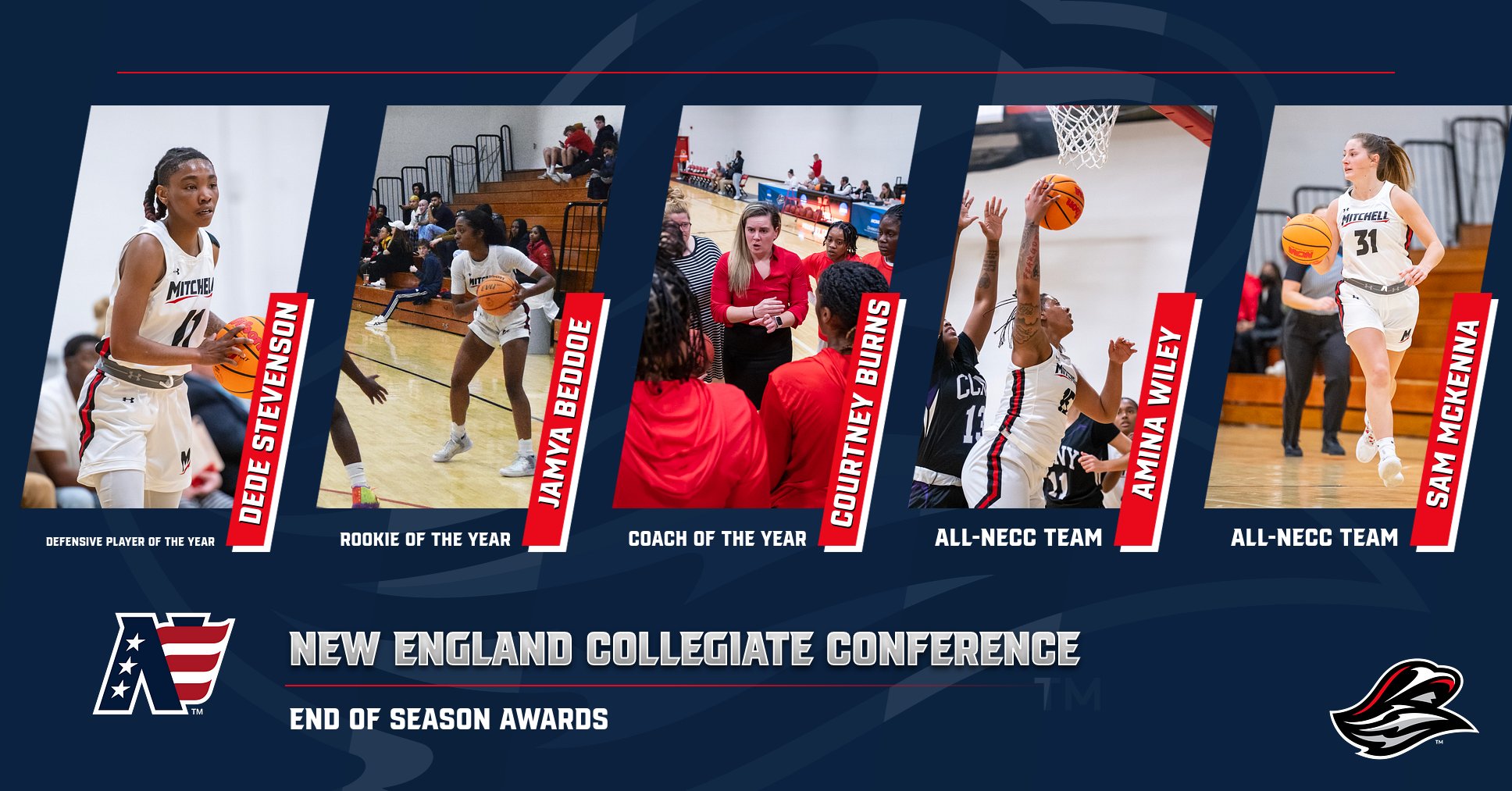 Stevenson, Beddoe, & Burns Take Top NECC WBB Honors