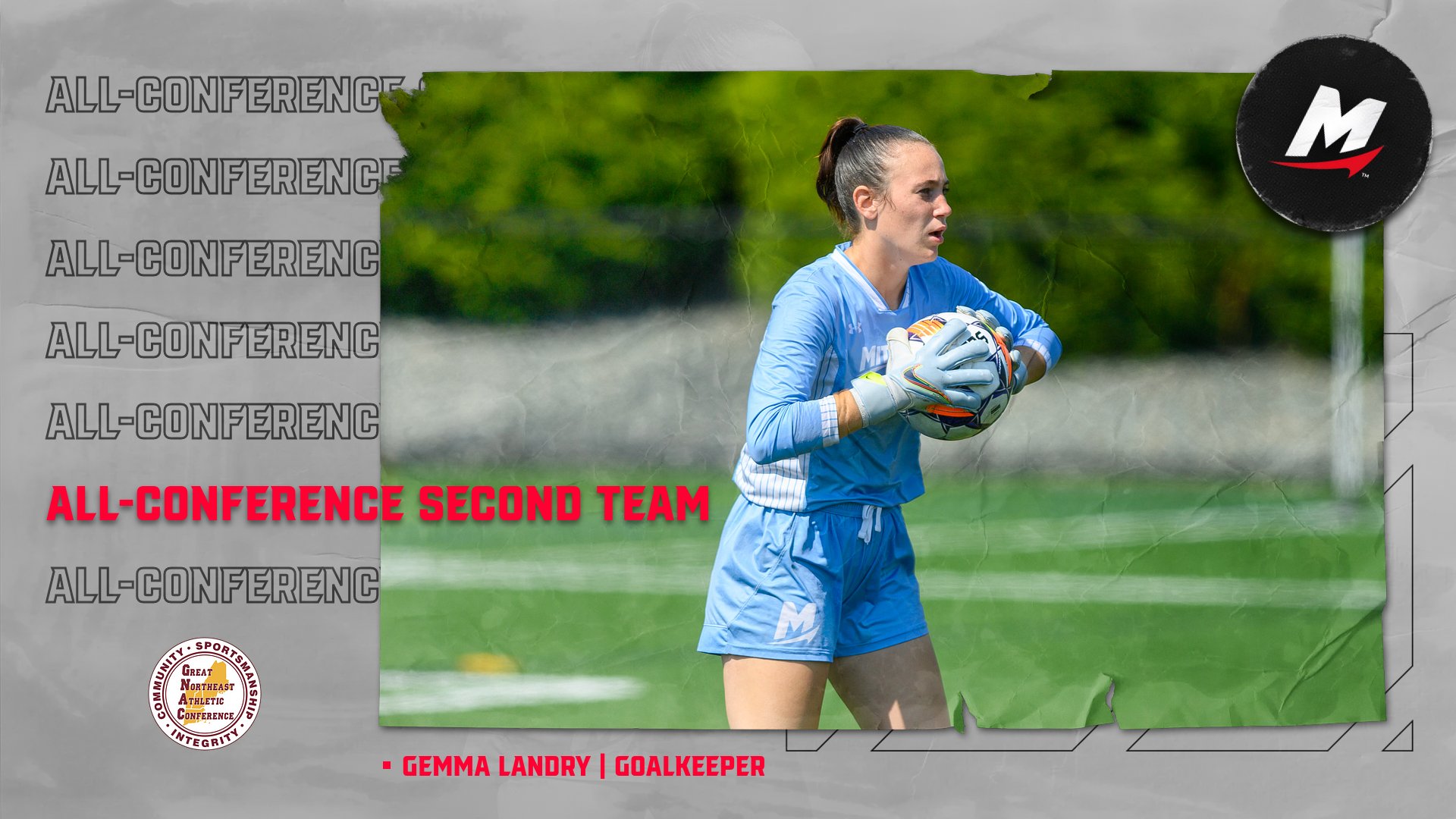 Landry Named to GNAC All-Conference Second Team; Mitchell Wins Institutional Sportsmanship Award